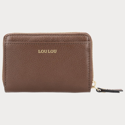 LouLou Essentiels Peněženka Petite Emilie RFID Milk Chocolat Gold