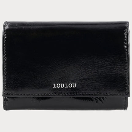 LouLou Essentiels Peněženka Petite Fleur Glace Černá Stříbrná