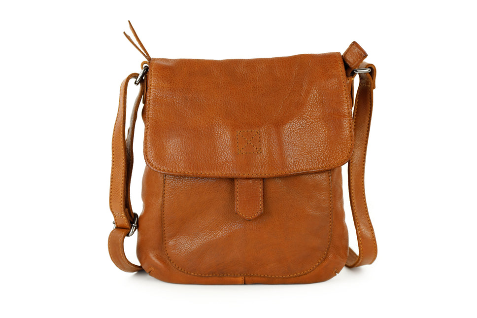 Bear Design Skuldertaske med klap Jip MJ1995 Cognac