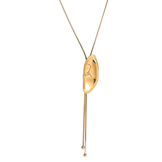 Day & Eve Long Necklace Oister Pendant Goud (Stainless Steel)
