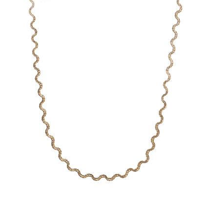 Day & Eve Waves Necklace Goud (Stainless Steel)
