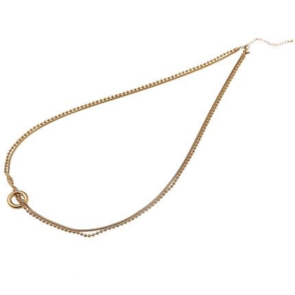 Day & Eve Long Round Pendant Necklace Goud (Stainless Steel)