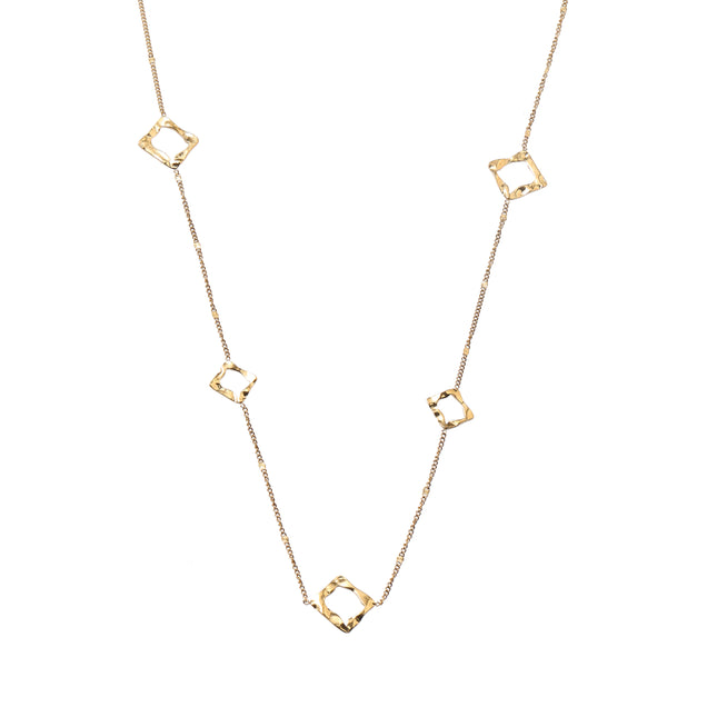 Day & Eve Flat Oval Link Necklace Goud (Stainless Steel)