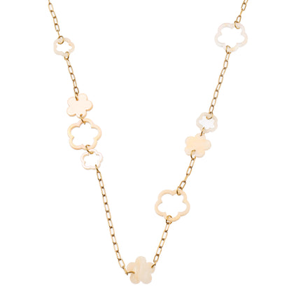 Day & Eve Long Flower Leopard Link Necklace