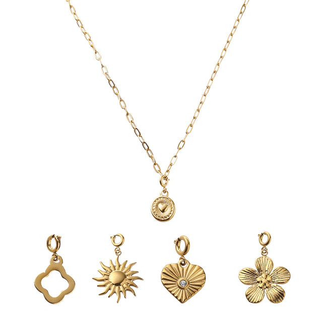 Day & Eve Necklace + 5 Pendants Set
