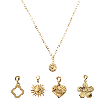 Day & Eve Necklace + 5 Pendants Set