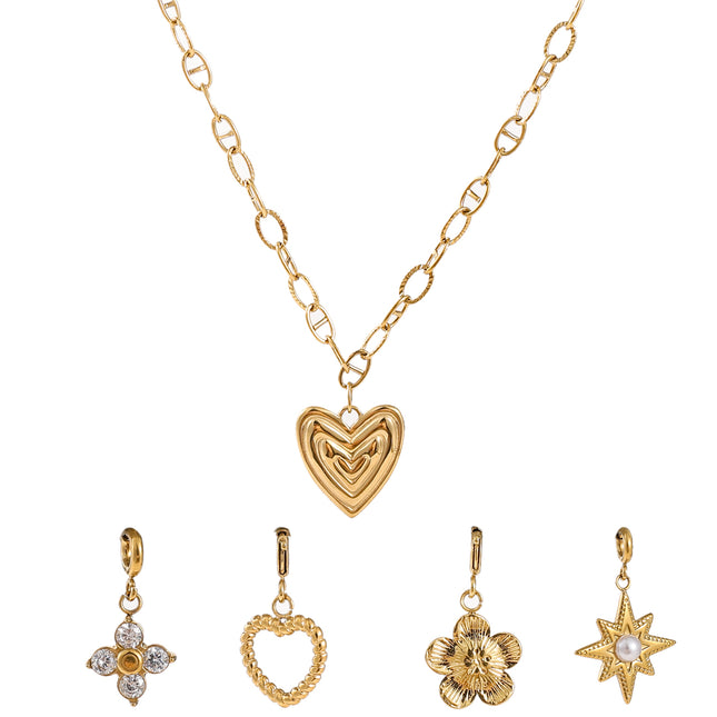 Day & Eve Necklace + 5 Pendants Set