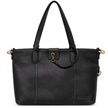 Bag2Bag Navan Pasta de Trabalho em Couro com Bolsa para Portátil Preto