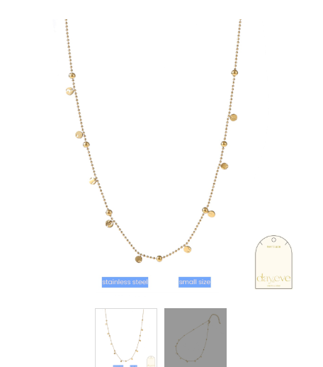 Day & Eve by Go Dutch Label Small Size Petals Necklace - 14K (34+6 cm)