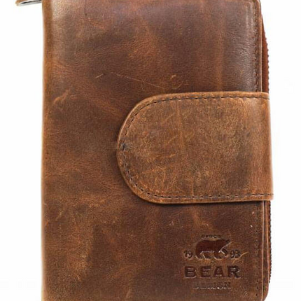 Bear Design Portemonnee Cognac