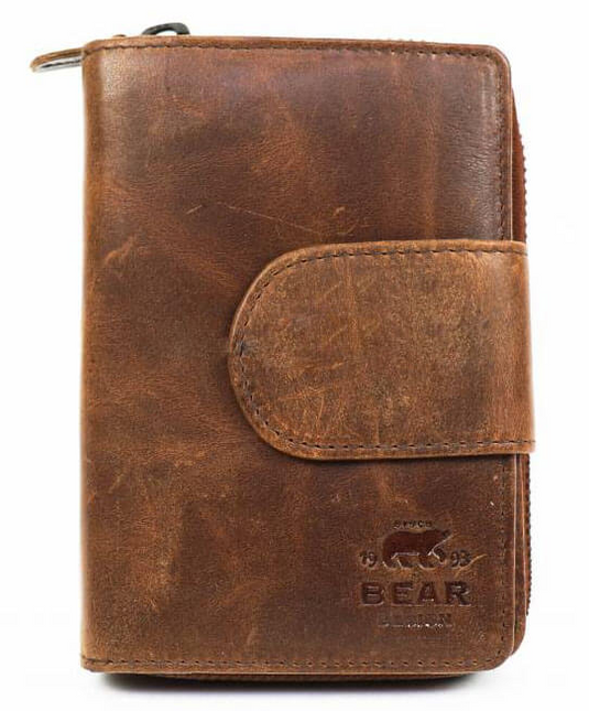 Bear Design Portemonnee Cognac