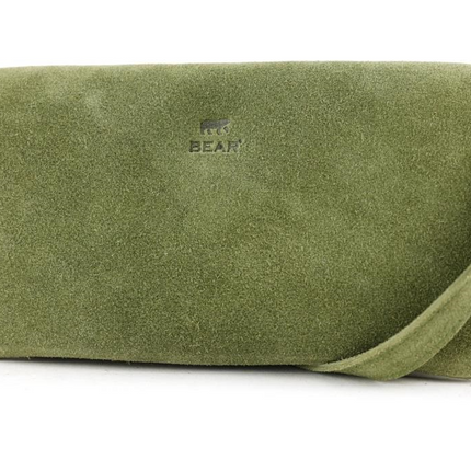 Bear Design Suede Leren Clutch/Mini Schoudertasje/ Brillen-etui Lydia
