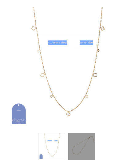 Day & Eve by Go Dutch Label Tiny Sparkle Clover Necklace