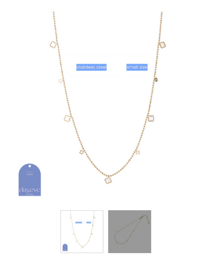 Day & Eve by Go Dutch Label Tiny Sparkle Clover Necklace