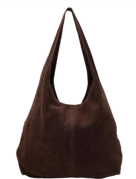 DSTRCT Buidel Schoudertas Suede-Leder Portland Road Bruin