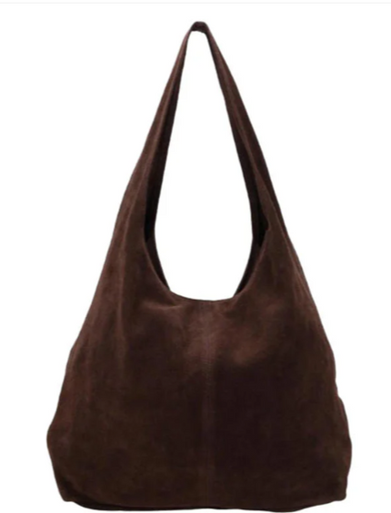 DSTRCT Buidel Schoudertas Suede-Leder Portland Road Bruin