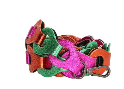 Charm London Anna Leren Schouder - Telefoonband Multicolor Groen Orange Fuchia