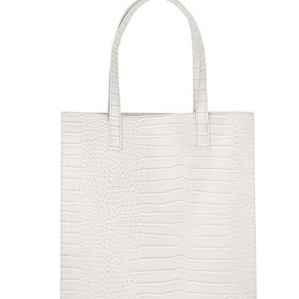 Ted Baker Wenella Croc Effect Large Icon Bag Ivory