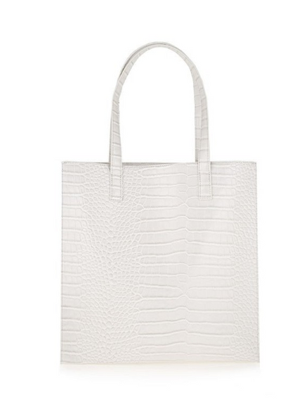 Ted Baker Wenella Croc Effect Large Icon Bag Ivory