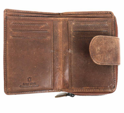 Bear Design Portemonnee Cognac Stoer Cognac