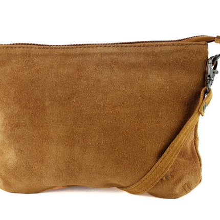 Bear Design Suede kožená kabelka/pouzdro na rameno Julie SU1715 Cognac