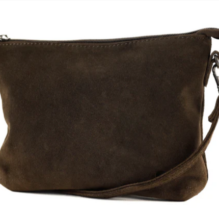 Bear Design Suede kožená kabelka/pouzdro na rameno Julie SU1715 Hnědá