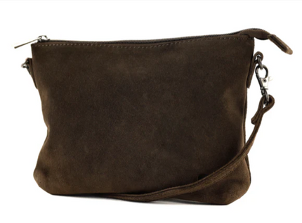 Bear Design Suede kožená kabelka/pouzdro na rameno Julie SU1715 Hnědá