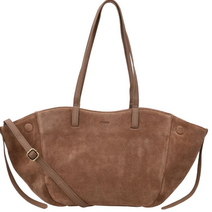 DSTRCT Sac à Bandoulière Suède-Cuir Portland Road Marron/Taupe