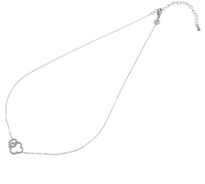 Day & Eve by Go Dutch Label Double Sparkly Clover N66457 Silver (rostfritt stål)