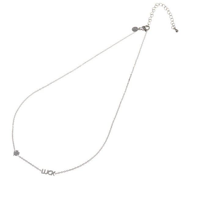 Day & Eve by Go Dutch Label Good Luck-halsband Silver (rostfritt stål)