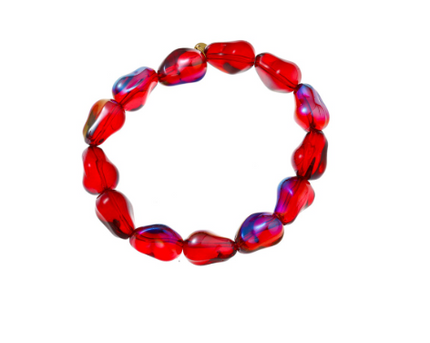 Day & Eve by Go Dutch Label Drop Glass Stones Roșu (oțel inoxidabil)