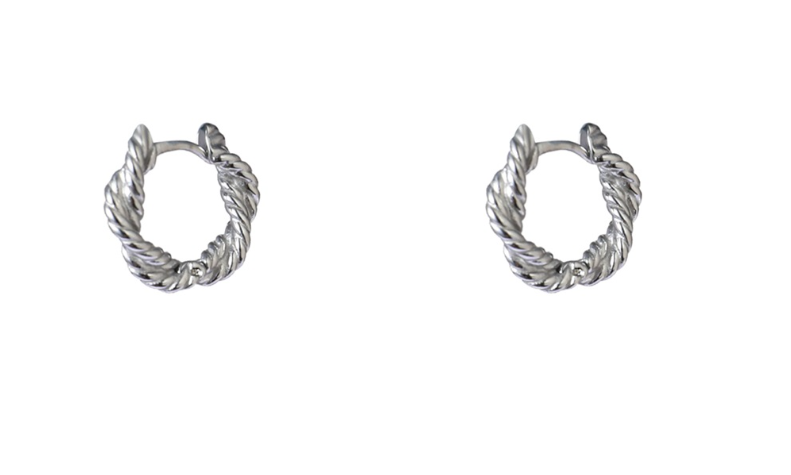 Day & Eve by Go Dutch Label Twirly Hoop Sølv (rustfrit stål)