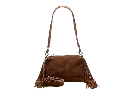 Chabo Bags Suede Stormy Fringes Small Shoulderbag Cacao