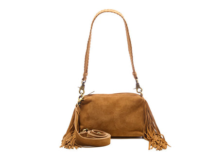 Chabo Bags Suede Stormy Fringes Small Shoulderbag Light Cognac 29