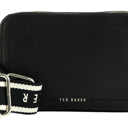Ted Baker Linzie Webbing mała skórzana torebka crossbody typu camera bag Czarny