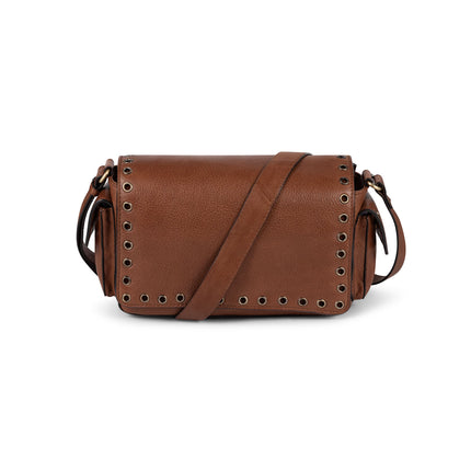 Bag2Bag Turijn Torebka crossbody z klapą w kolorze koniakowym