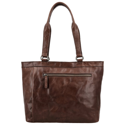Hide & Stitches Westland nakupovalna torba 39 cm Temno rjava