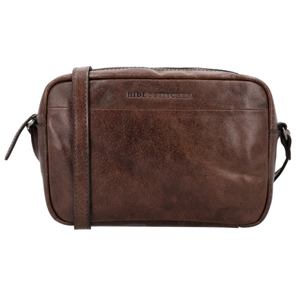 Hide & Stitches Westland crossbody kabelka Tmavě hnědá