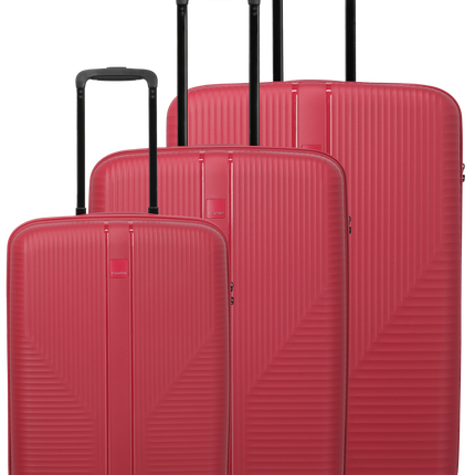 Travelite Air Stripe luggage set of 3 (S/M/L) Red