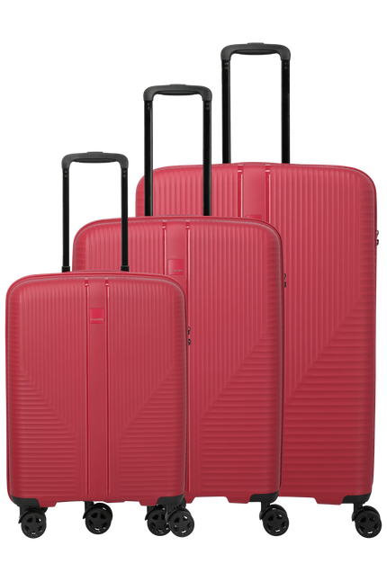 Travelite Air Stripe luggage set of 3 (S/M/L) Red