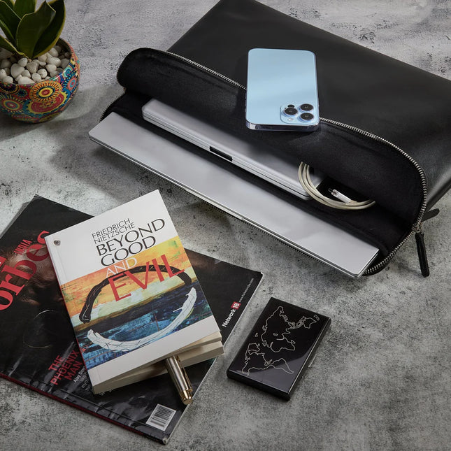 Negotia Alpha Leren Laptopsleeve Carry-All 15.6"