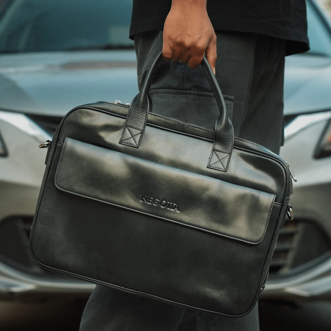 Negotia Alpha Leren Laptoptas 16"