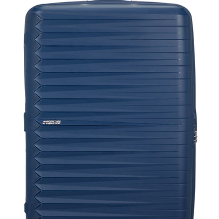 American Tourister FastForward Spinner 78 z możliwością poszerzenia Navy niebieski