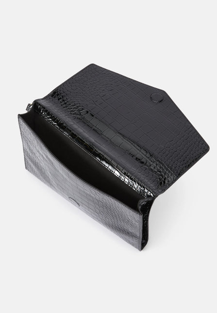 Ted Baker Wesslie Croc Effect Icon Envelope Pouch