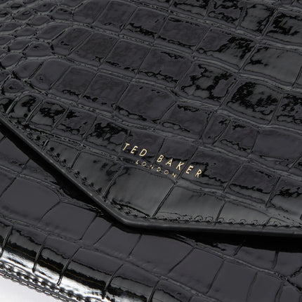 Ted Baker Wesslie Croc Effect Icon Envelope Pouch