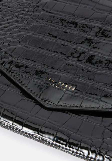 Ted Baker Wesslie Croc Effect Icon Envelope Pouch