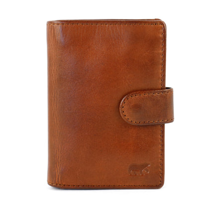 Porta-cartões em couro Bear Design Vic CL527 Conhaque