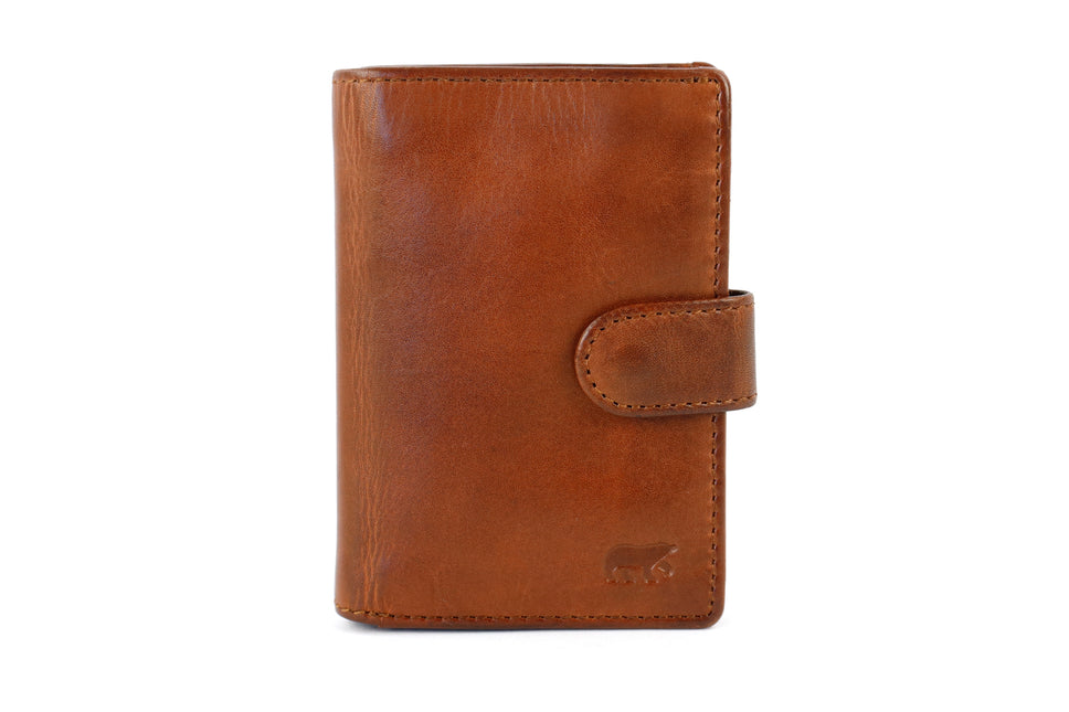 Porta-cartões em couro Bear Design Vic CL527 Conhaque