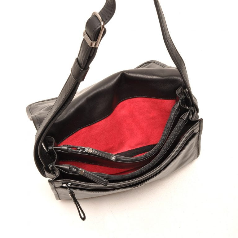 Portemonnee 001-184-15, black-red, Soft - Faber Lederwaren en Bijouterieen Portemonnee 001-184-15, black-red, Soft - Faber Lederwaren en Bijouterieen