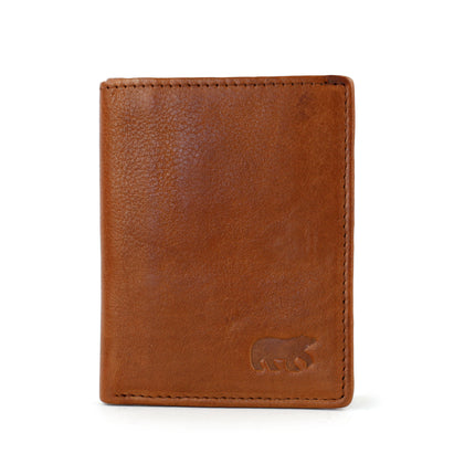 Bear Design Porta-cartões com compartimento para notas Cas CP7040 Conhaque